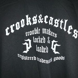 MENS 3xl crooks and castles T-shirt black
